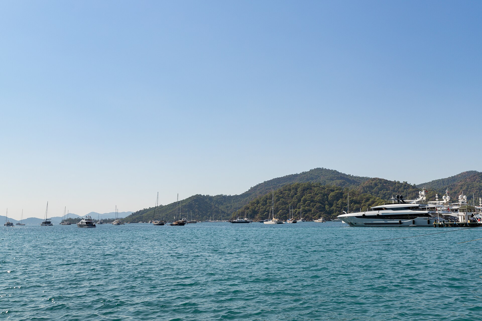 Göcek Körfezi’nin havadan görünümü